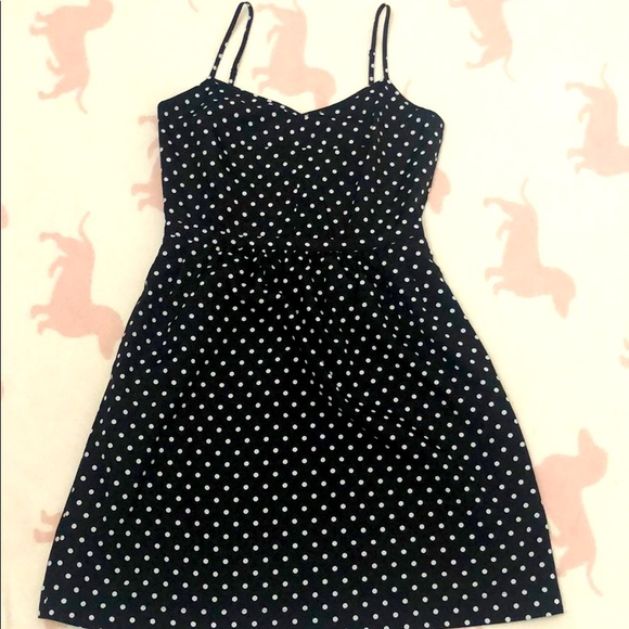 J Crew—Dress, black with white dot, US2 - Picture 1 of 6